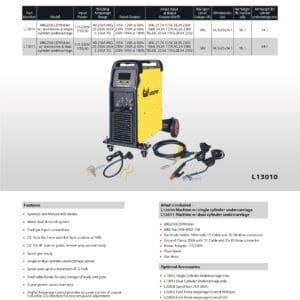 A page from the catalog of a portable welding machine.