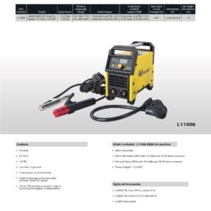 A page from the catalog of a welding machine.