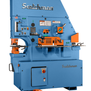 Blue Scotchman industrial metalworking machine.